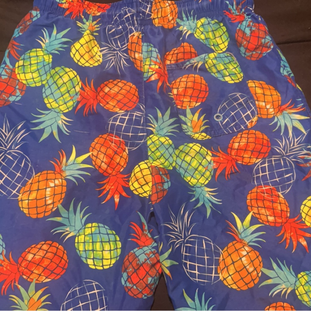 Old swimming trunks worn appropriately 3-4 times with pineapples